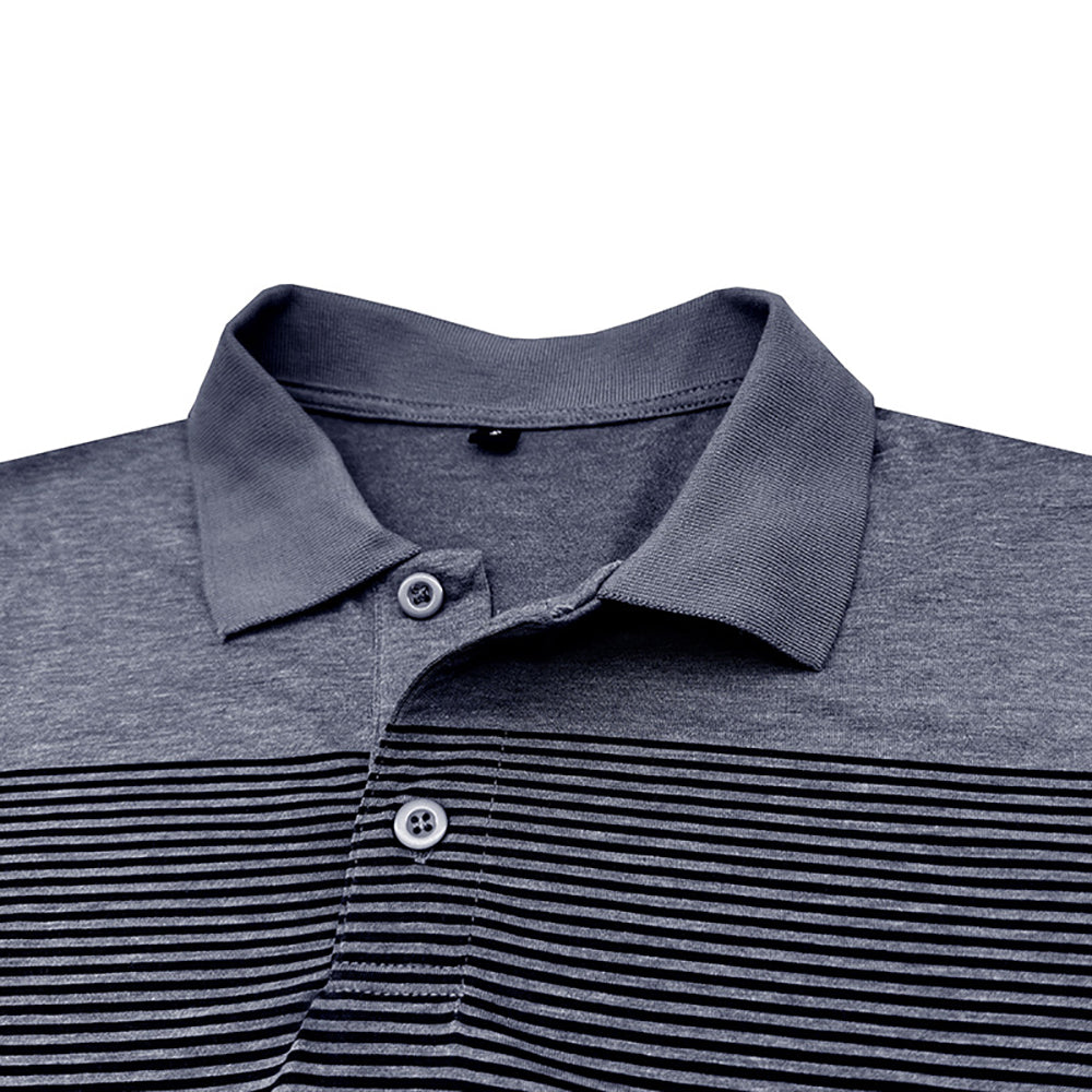 Men Colourblocked Polo Collar T-shirt