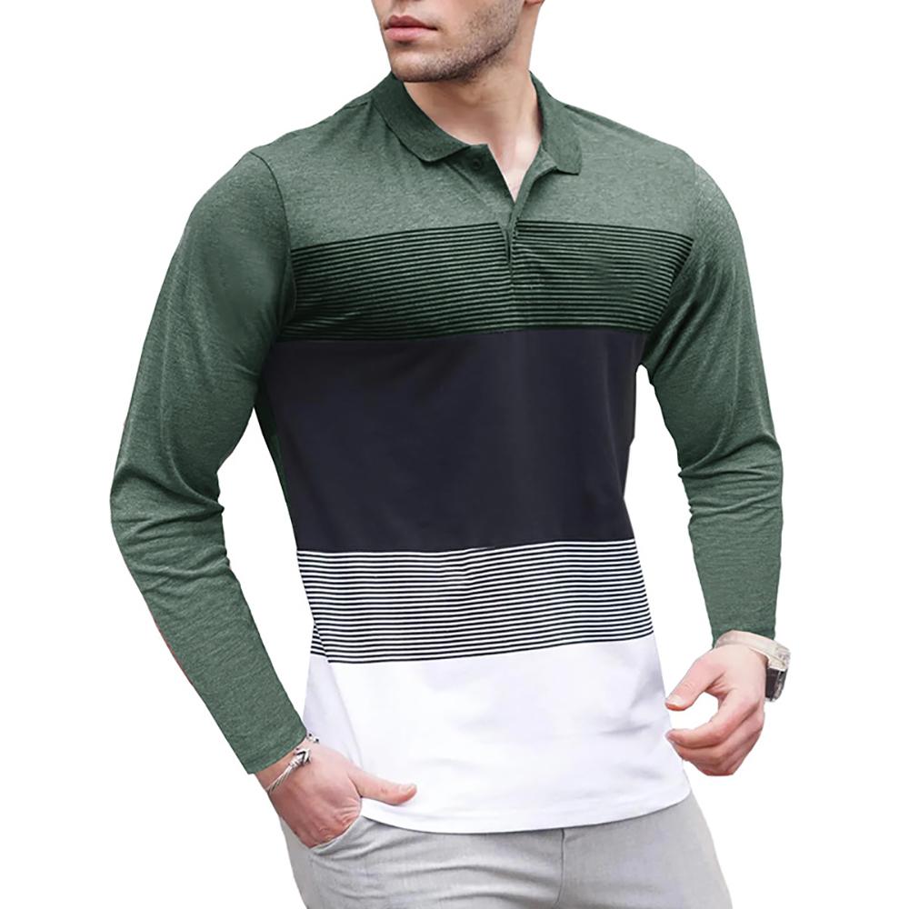 Men Colourblocked Polo Collar T-shirt