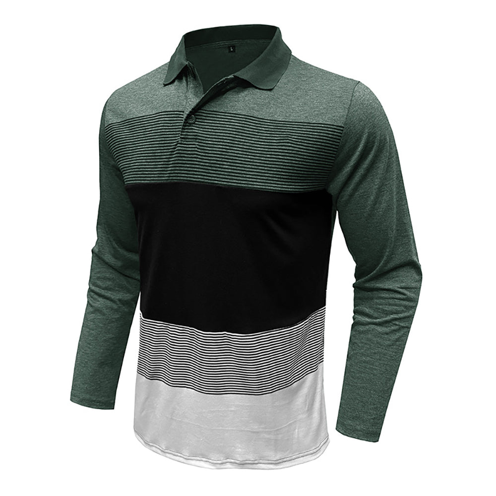Men Colourblocked Polo Collar T-shirt