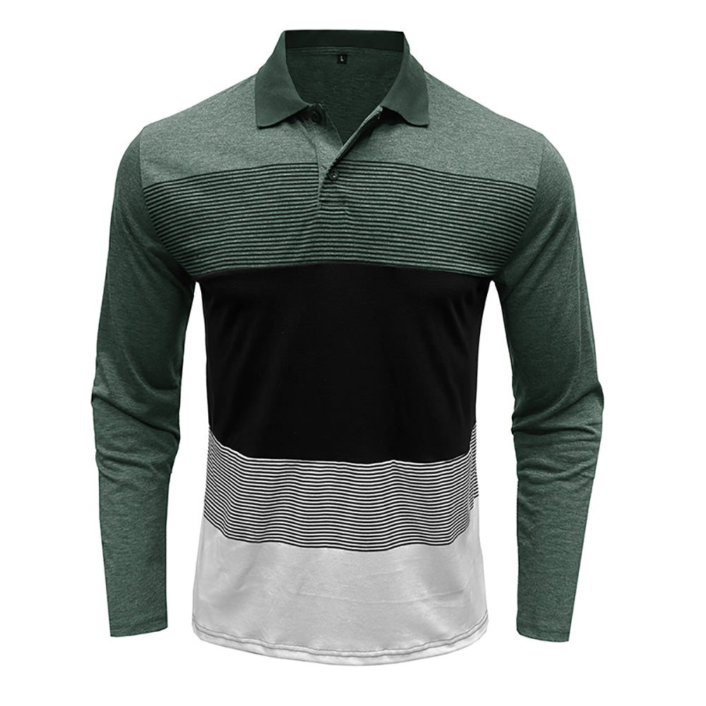 Men Colourblocked Polo Collar T-shirt