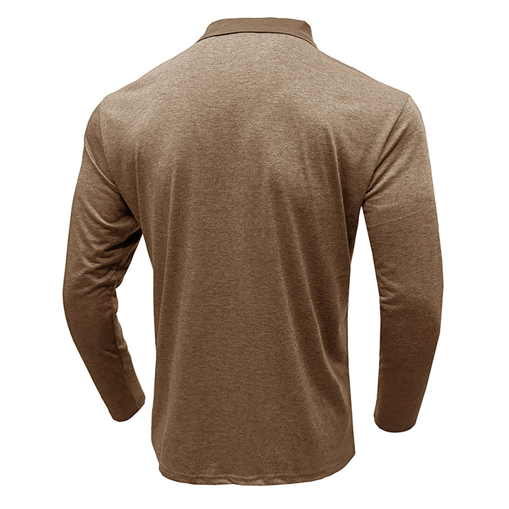 Men Striped Polo Collar T-shirt