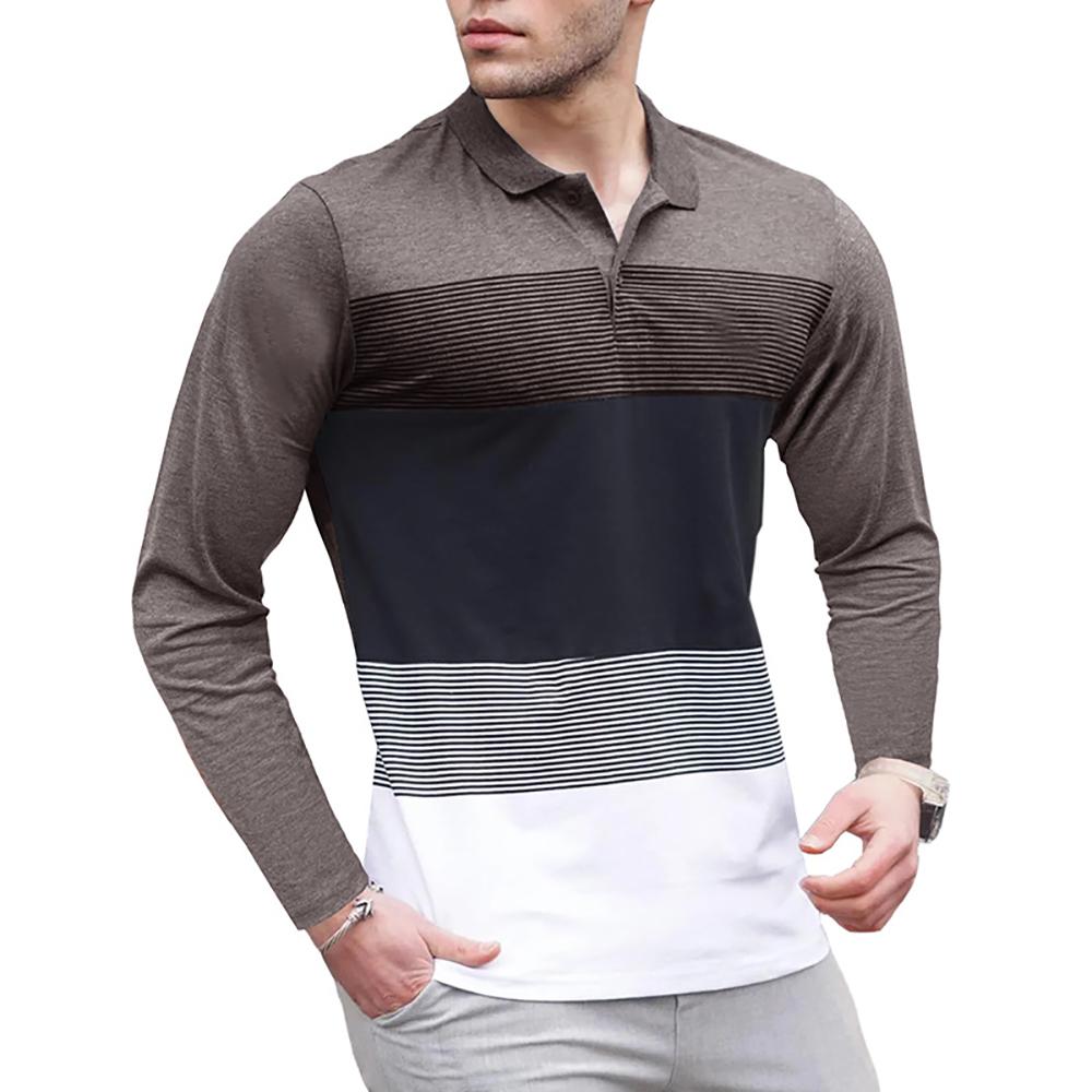Men Colourblocked Polo Collar T-shirt