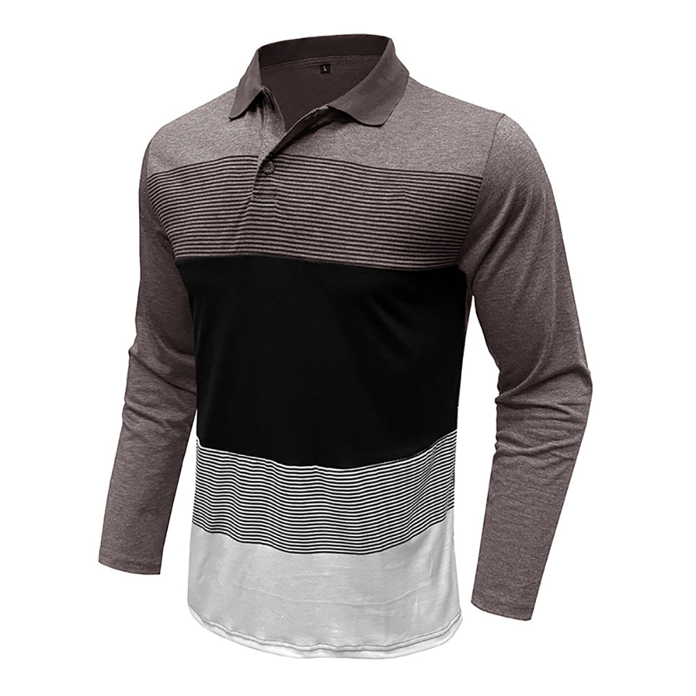 Men Colourblocked Polo Collar T-shirt