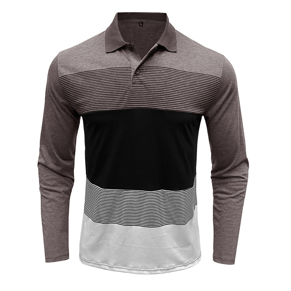 Men Colourblocked Polo Collar T-shirt