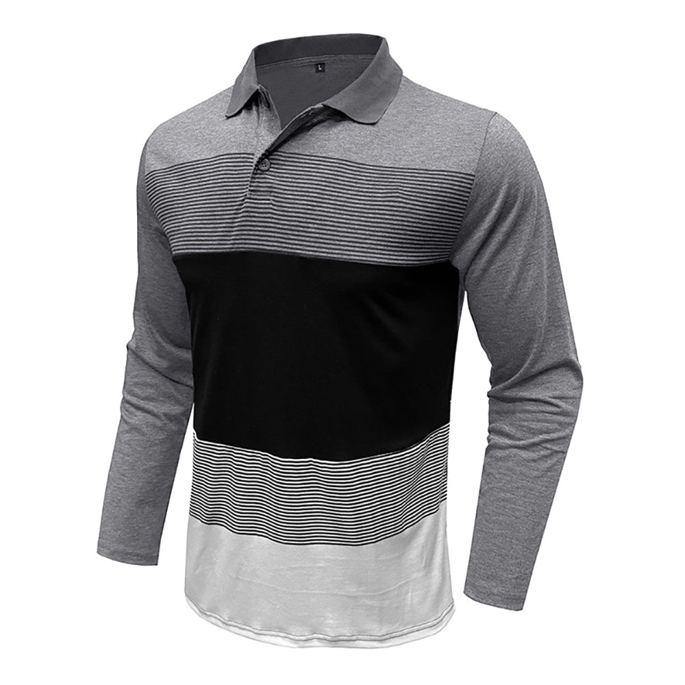 Men Colourblocked Polo Collar T-shirt