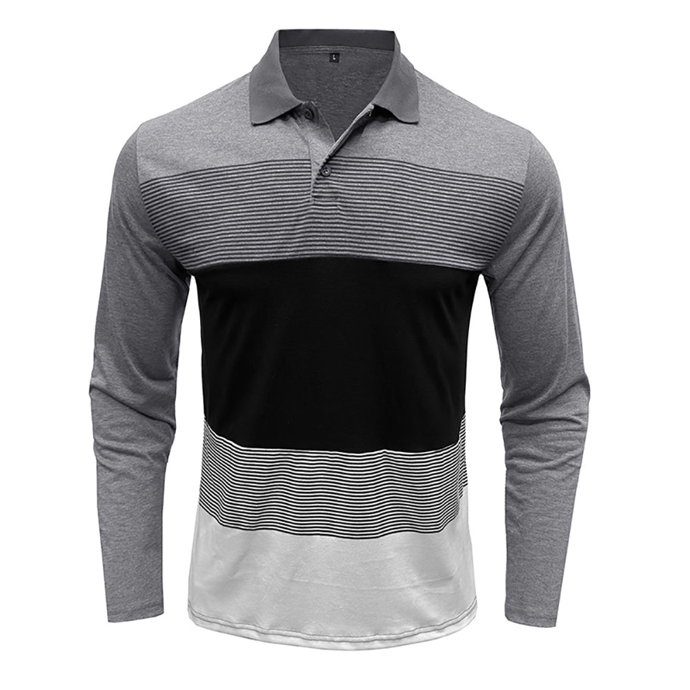 Men Colourblocked Polo Collar T-shirt