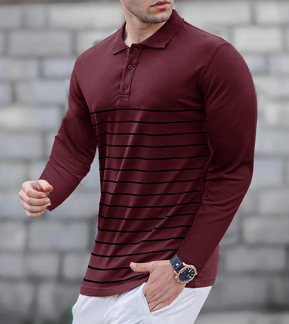 Men Polo Collar T-shirt