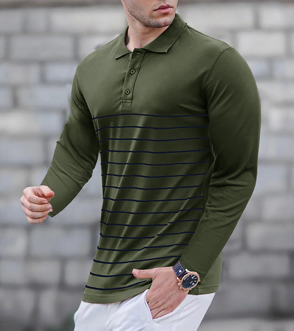 Men Polo Collar T-shirt