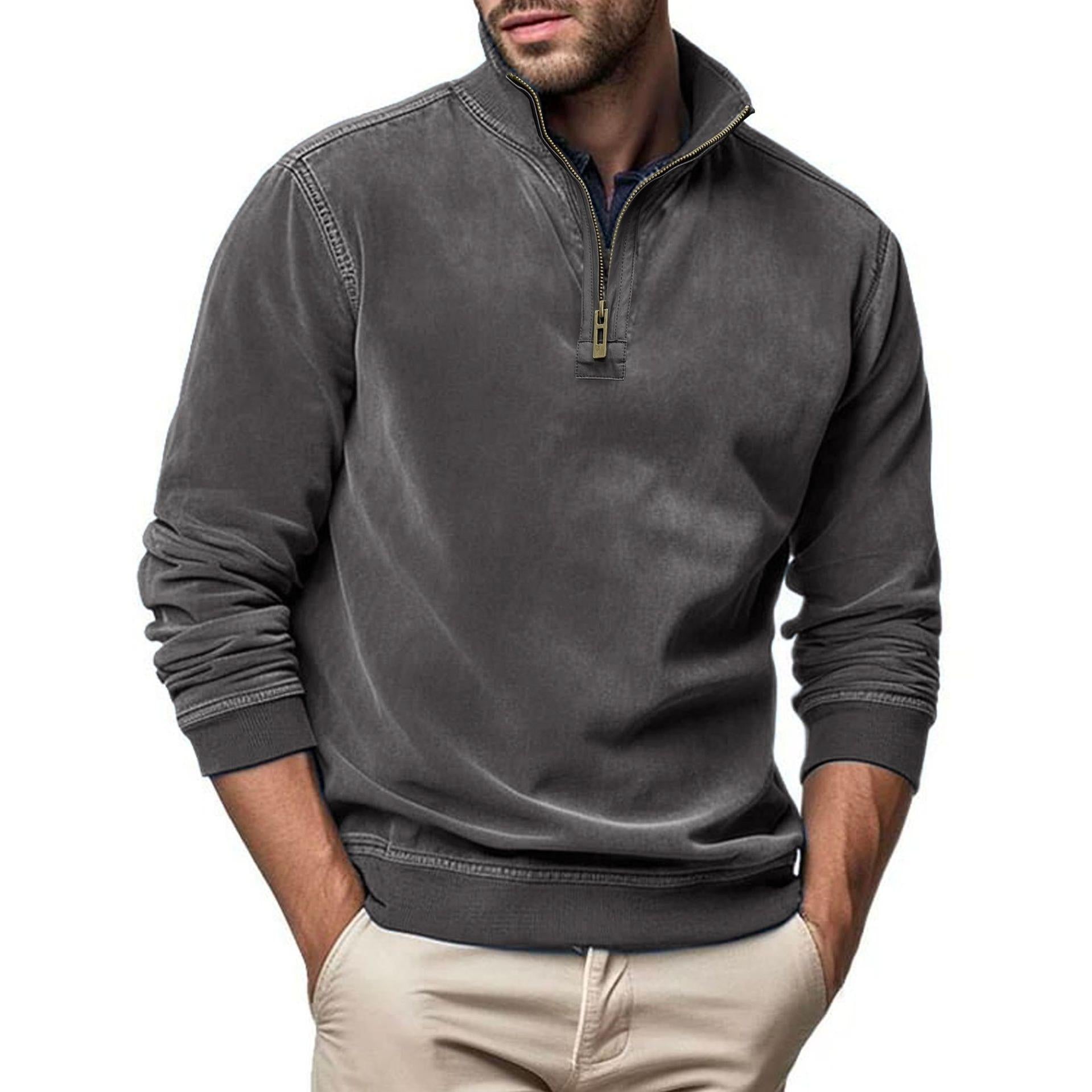 Men Solid High Neck T-shirt