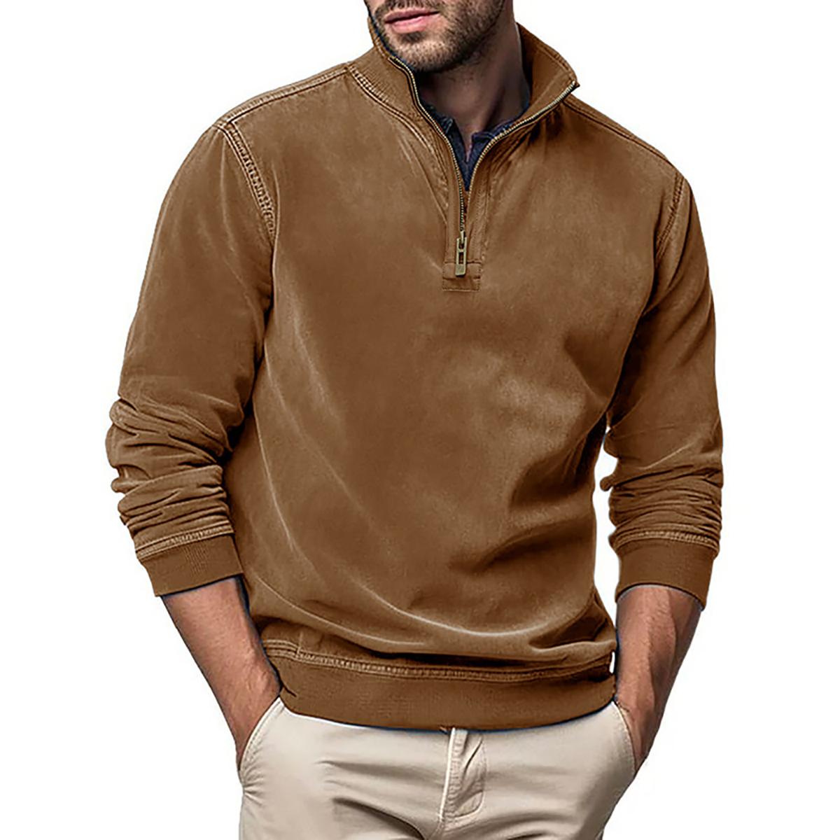 Men Solid High Neck T-shirt