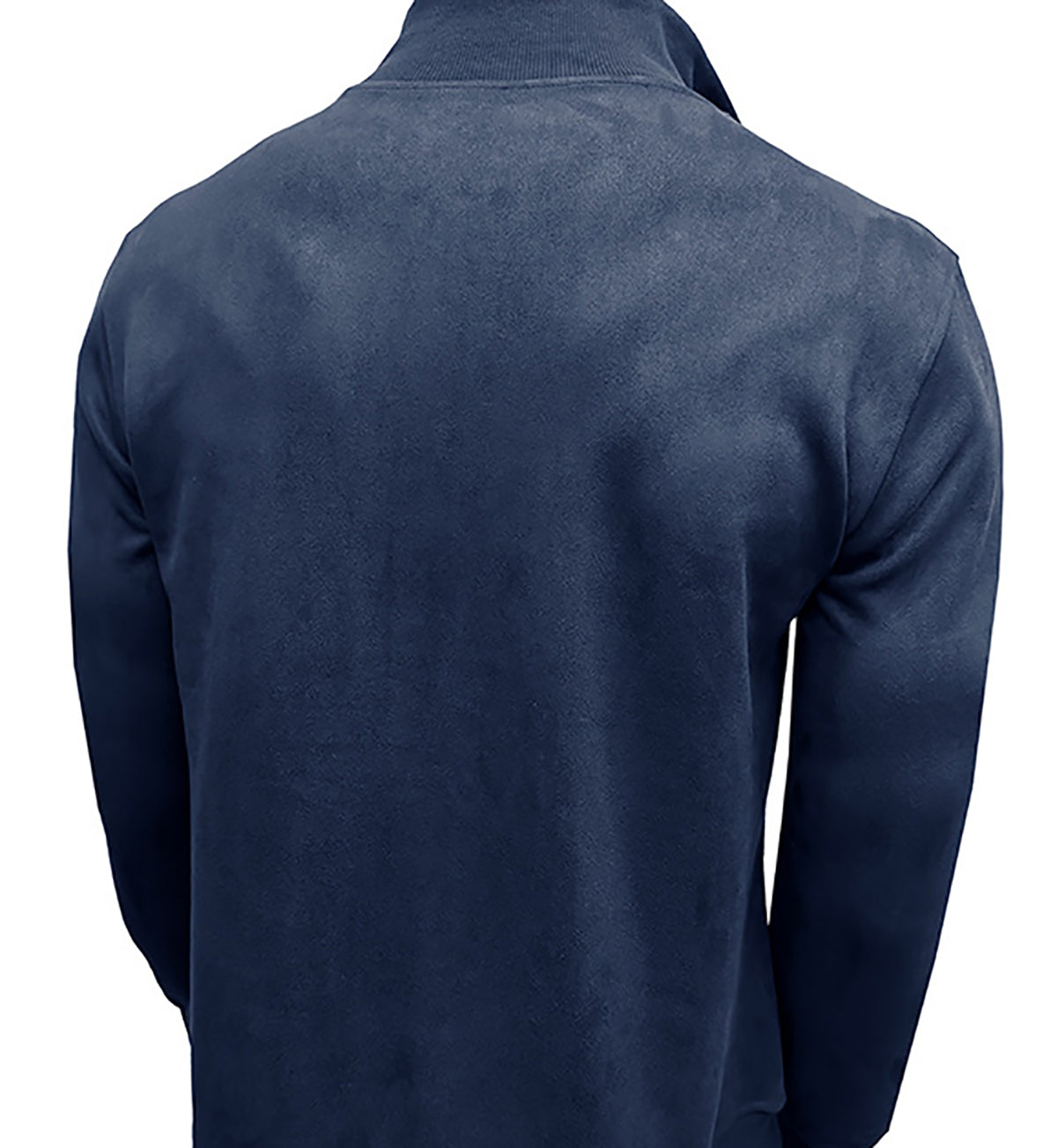 Men Solid High Neck Half Zipper Sweatshirt