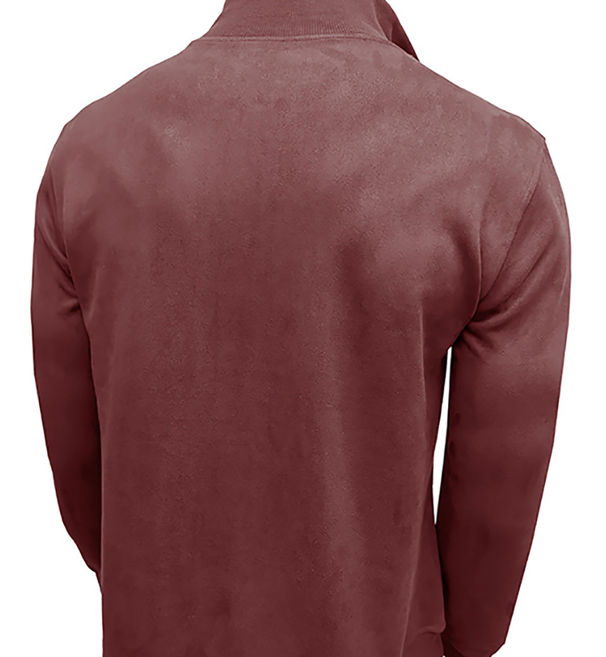 Men Solid Mock Collar Pullover Sweatshirt