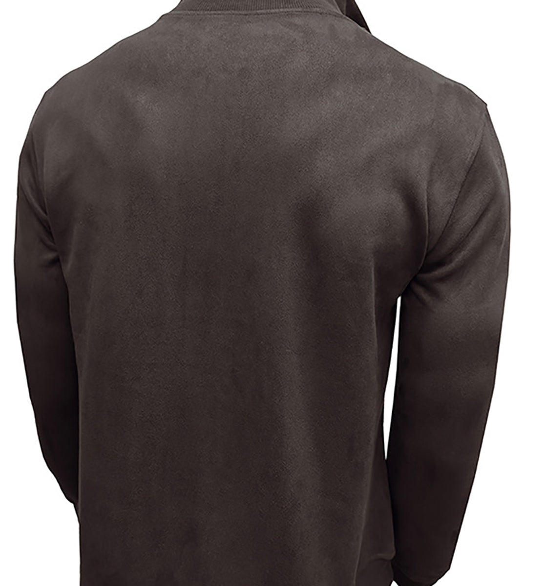 Men Solid Mock Collar Sweatshirt