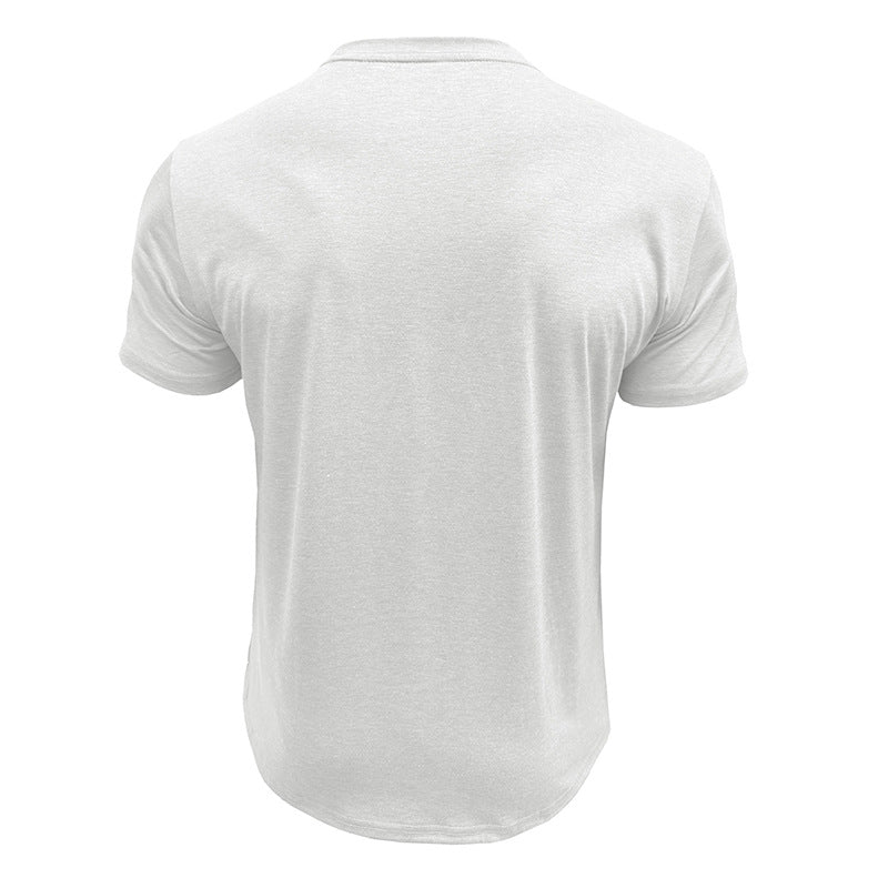 Men Striped Raw Edge T-shirt