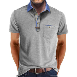 Men Solid Polo Collar T-shirt