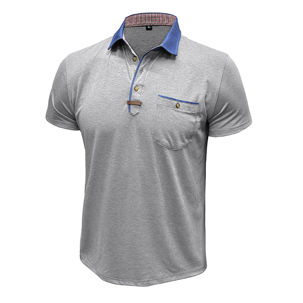 Men Solid Polo Collar T-shirt