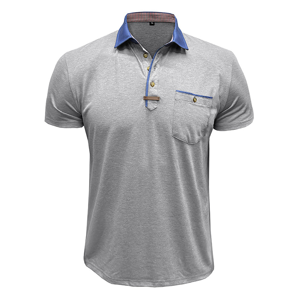 Men Solid Polo Collar T-shirt