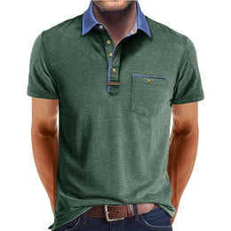 Men Solid Polo Collar T-shirt