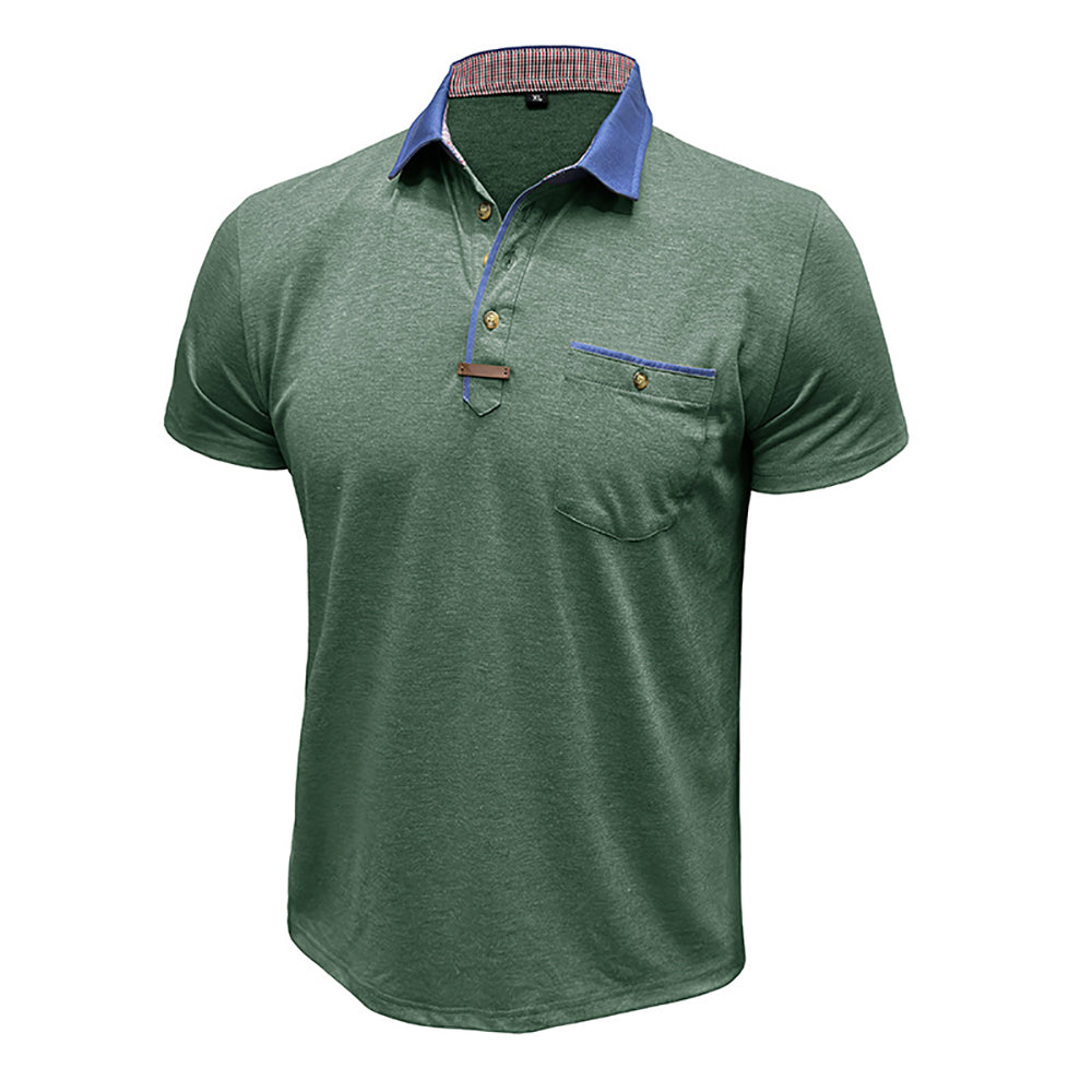 Men Solid Polo Collar T-shirt