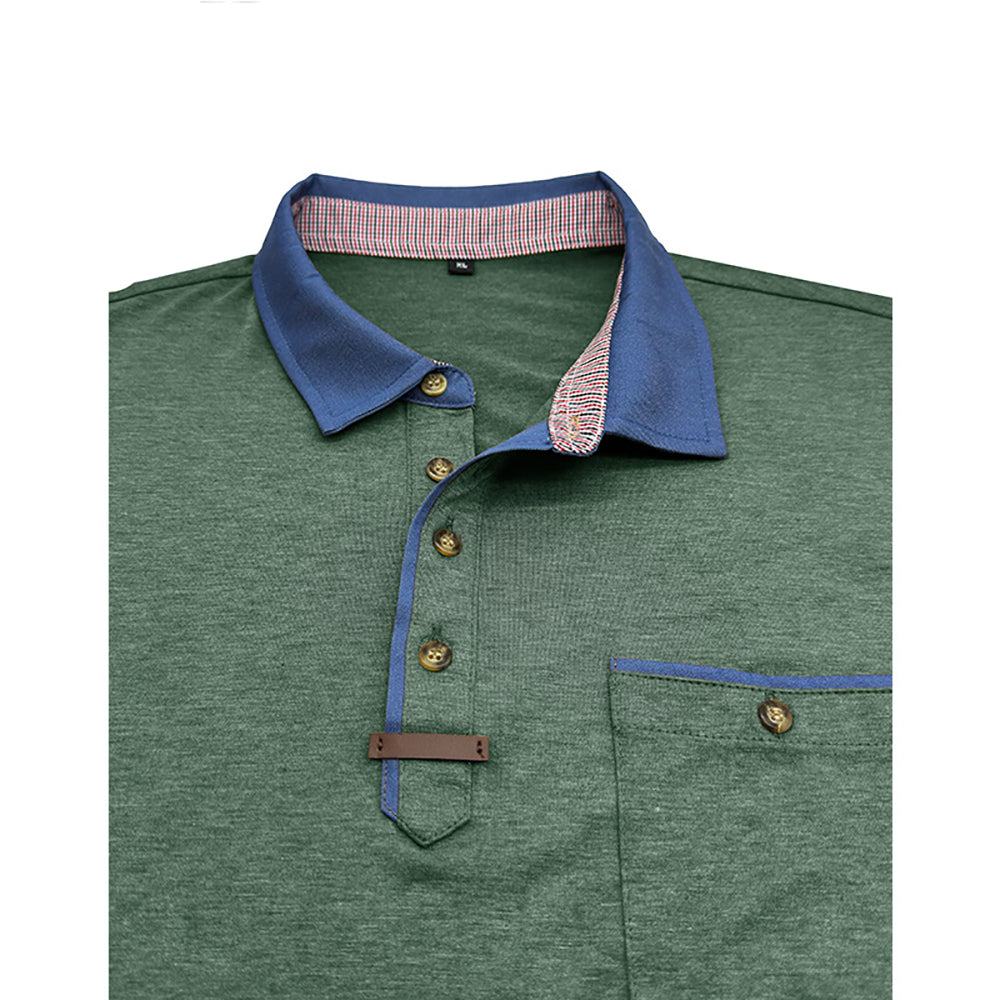 Men Solid Polo Collar T-shirt