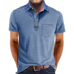 Men Solid Polo Collar T-shirt