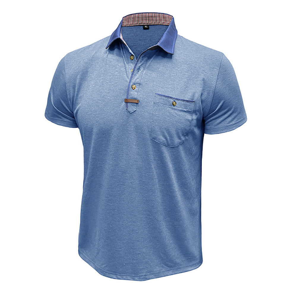 Men Solid Polo Collar T-shirt
