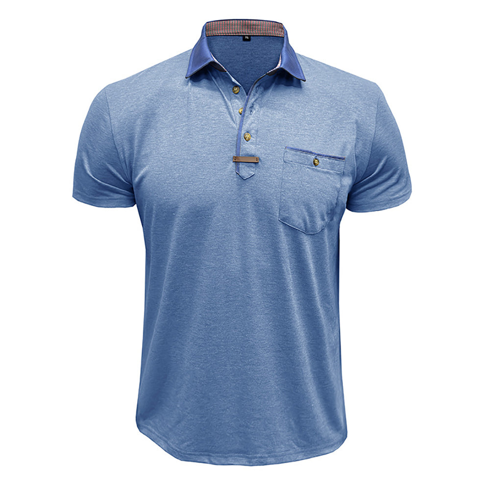 Men Solid Polo Collar T-shirt