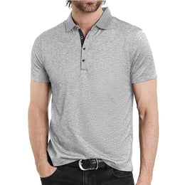 Men Solid Polo Collar T-shirt
