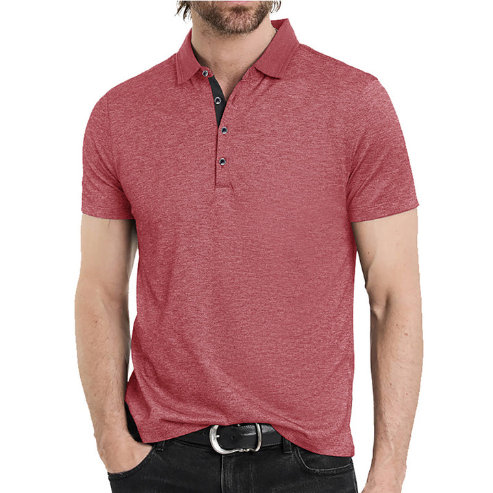 Men Solid Polo Collar T-shirt
