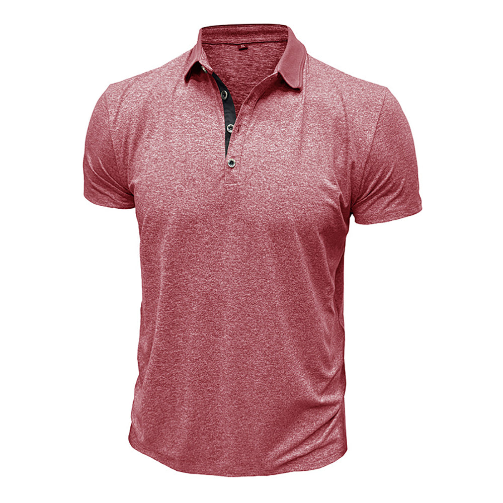 Men Solid Polo Collar T-shirt