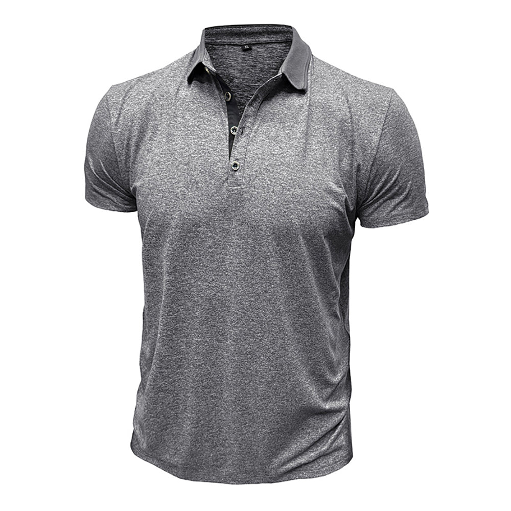 Men Solid Polo Collar T-shirt