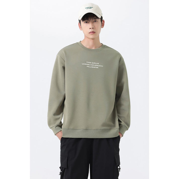 Men Typography  Printed Cotton Sweatshirt