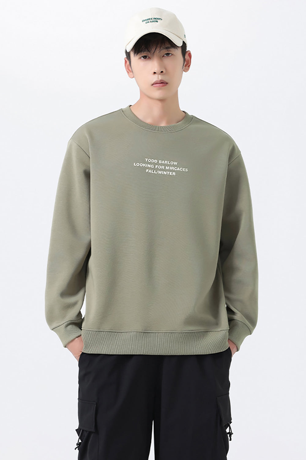 Men Typography  Printed Cotton Sweatshirt