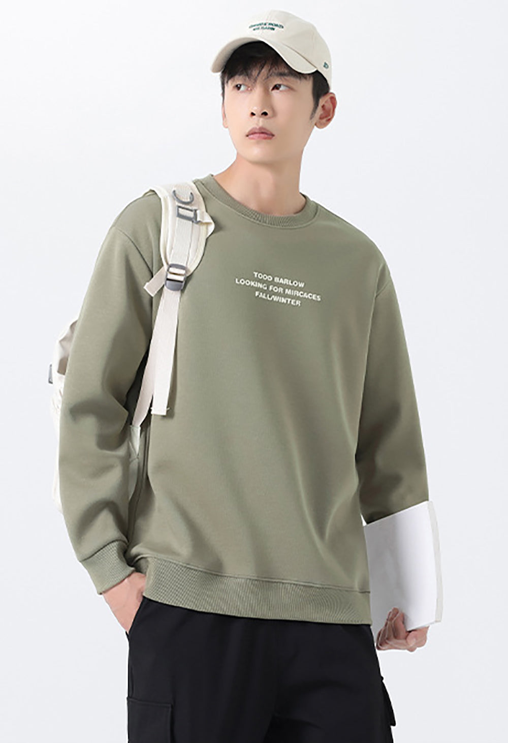 Men Typography  Printed Cotton Sweatshirt