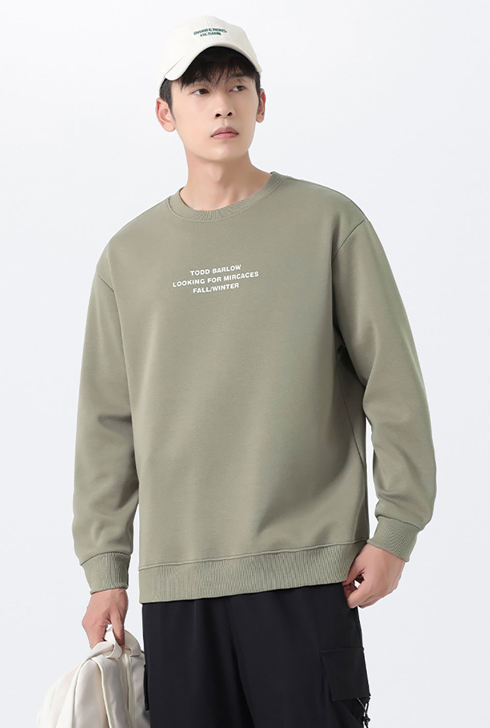 Men Typography  Printed Cotton Sweatshirt