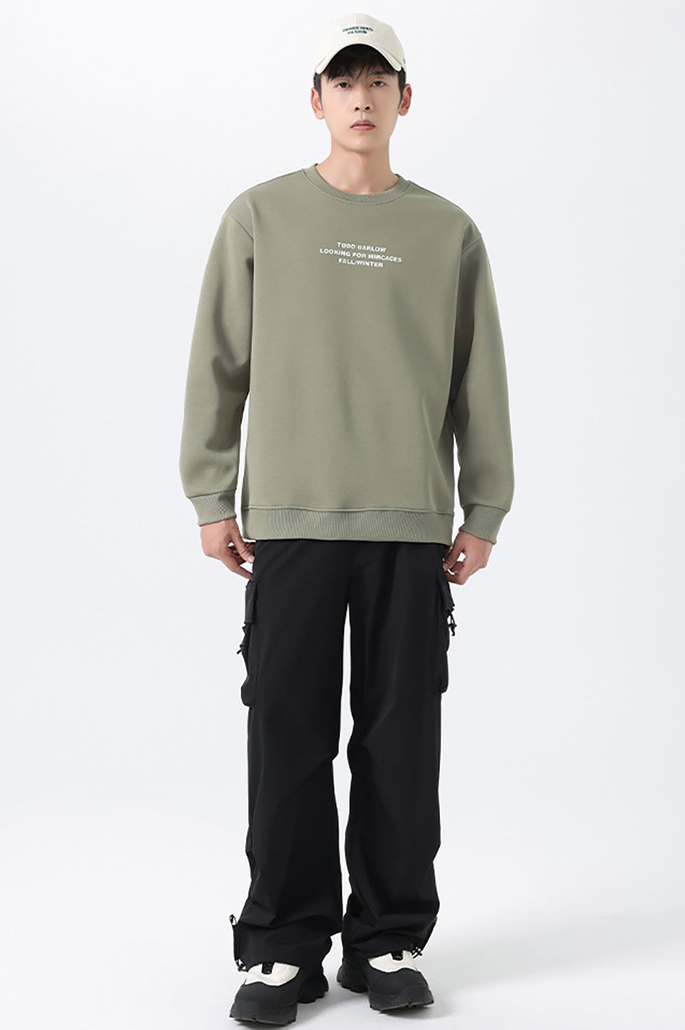 Men Typography  Printed Cotton Sweatshirt