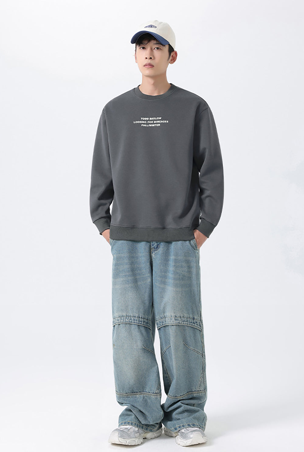 Men Cotton Typography Printed Sweatshirt