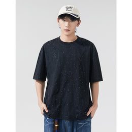 Abstract Printed Round Neck Oversized T-shirt