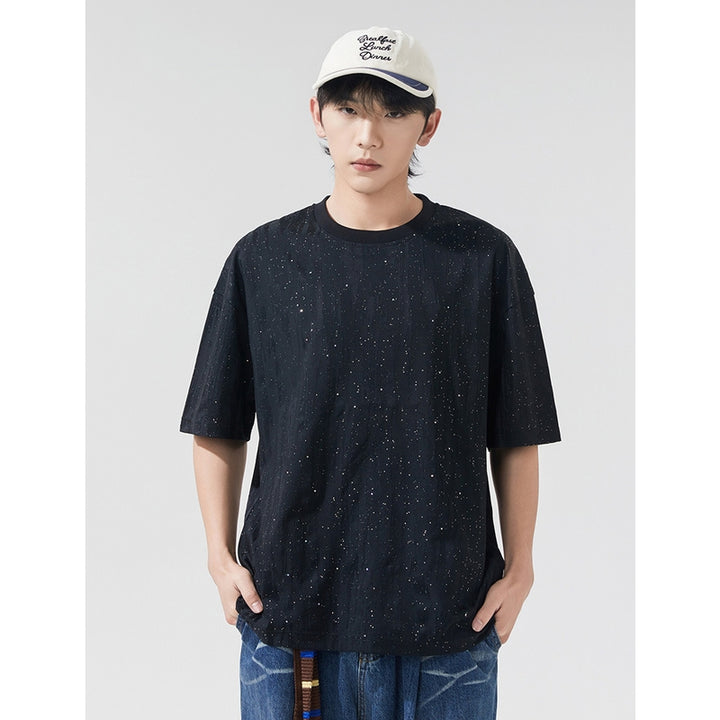 Abstract Printed Round Neck Oversized T-shirt