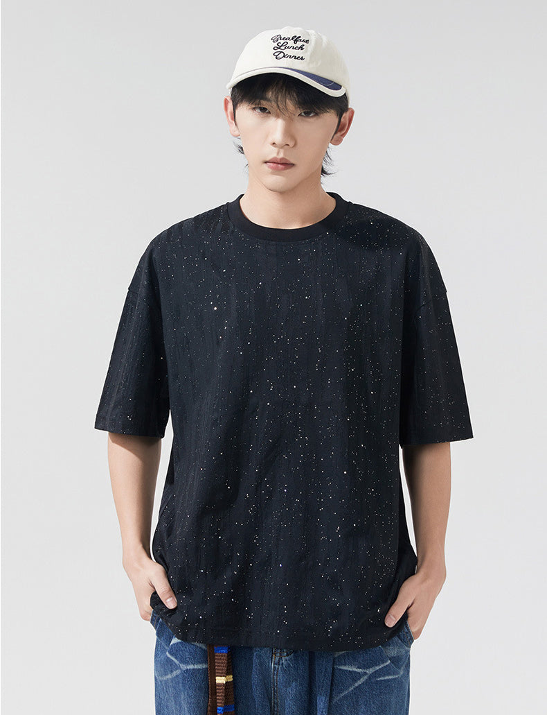 Abstract Printed Round Neck Oversized T-shirt