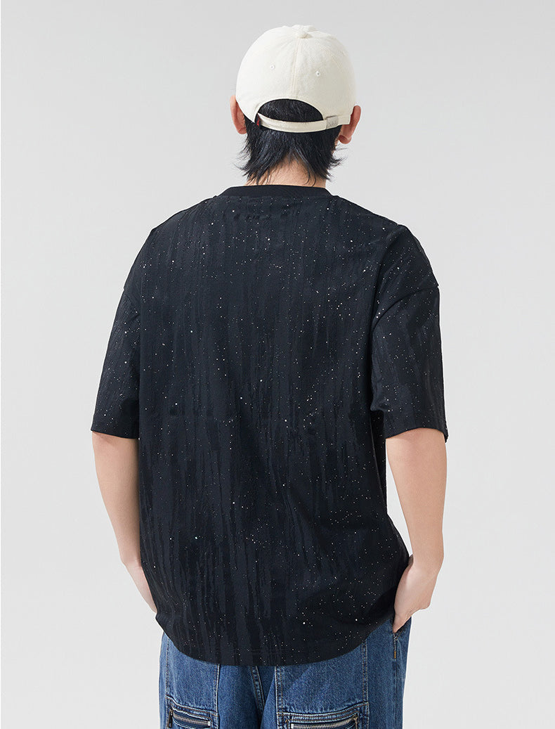 Abstract Printed Round Neck Oversized T-shirt
