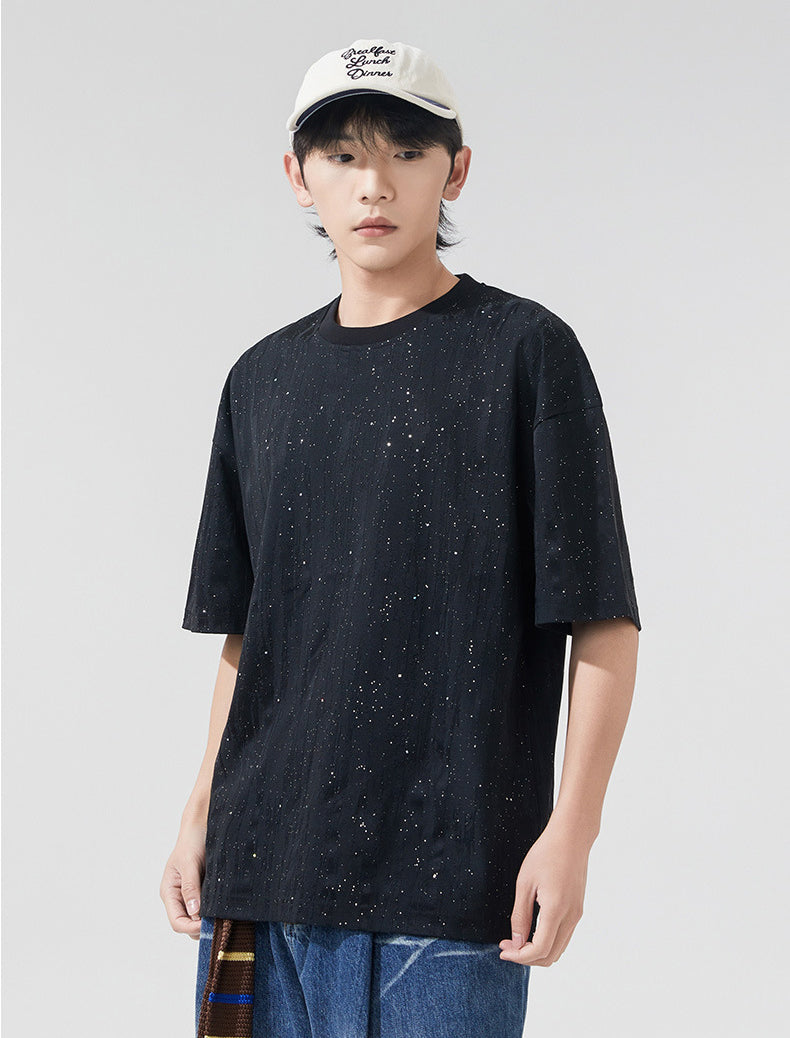 Abstract Printed Round Neck Oversized T-shirt