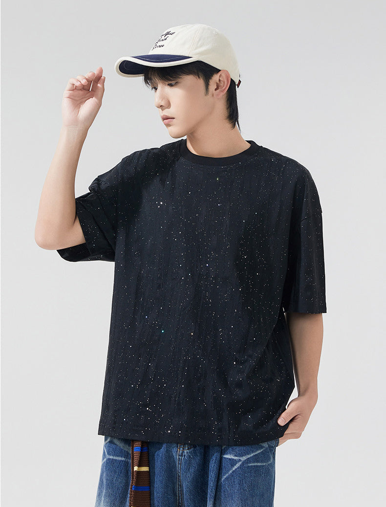 Abstract Printed Round Neck Oversized T-shirt