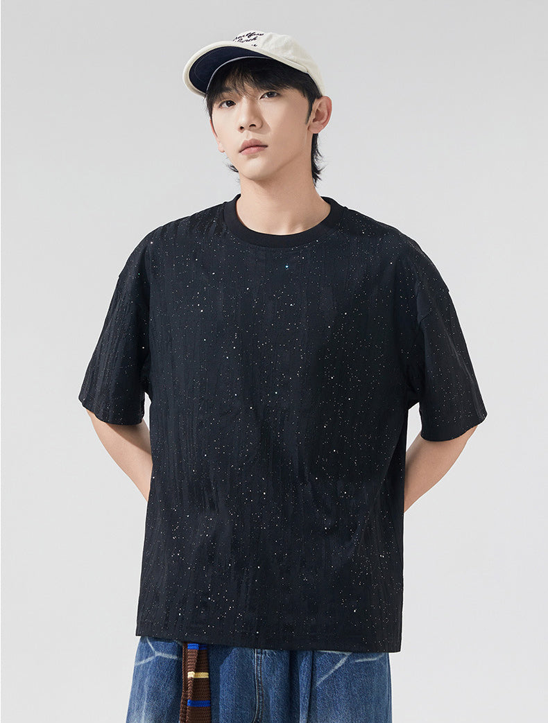 Abstract Printed Round Neck Oversized T-shirt