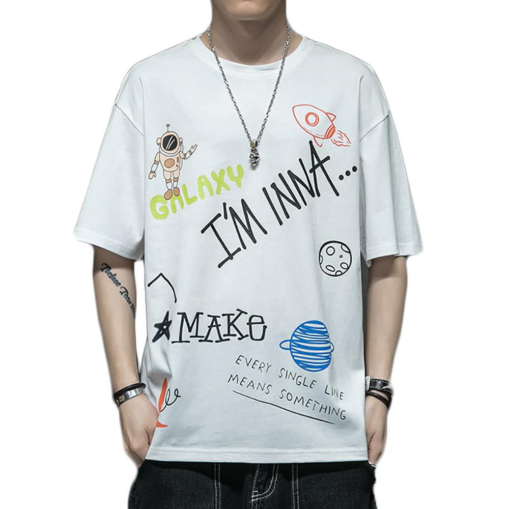 Men Typography Printed Round Neck Cotton Relaxed Fit T-shirt