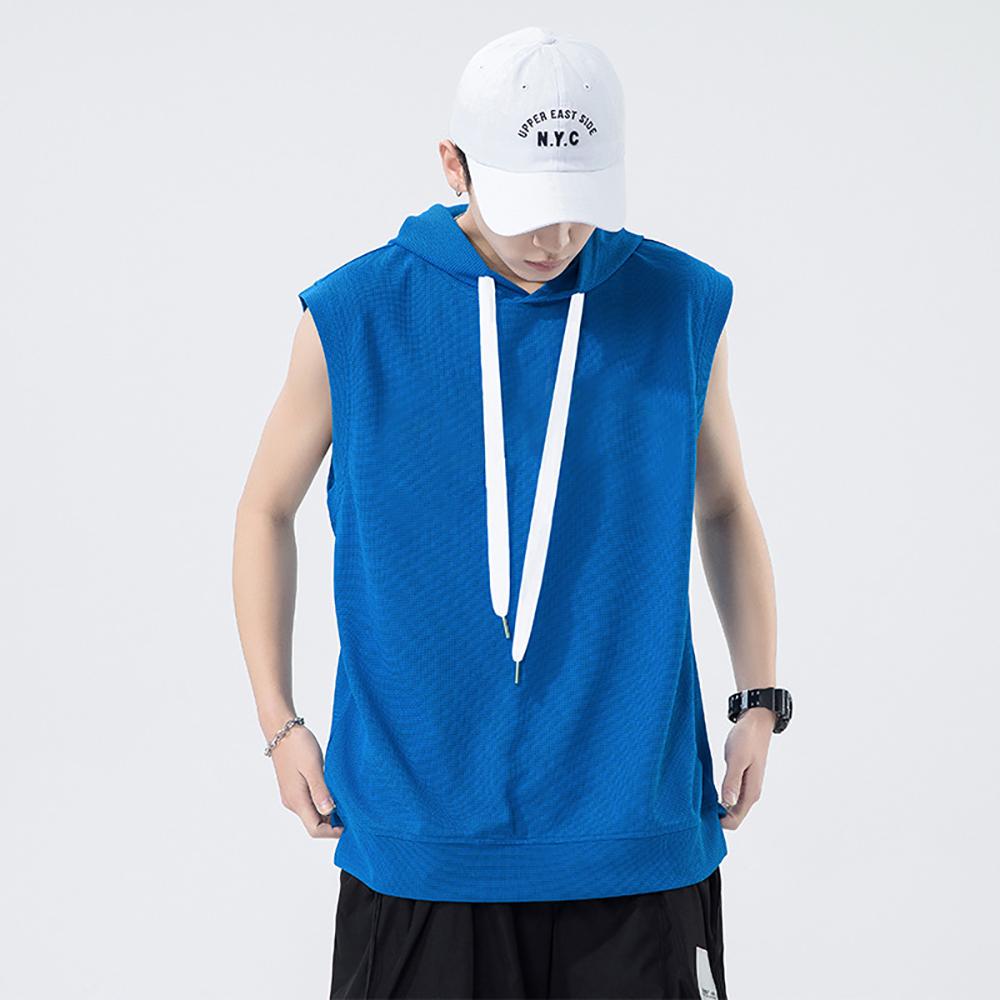 Men Self Design Hooded  Relaxed Fit T-shirt