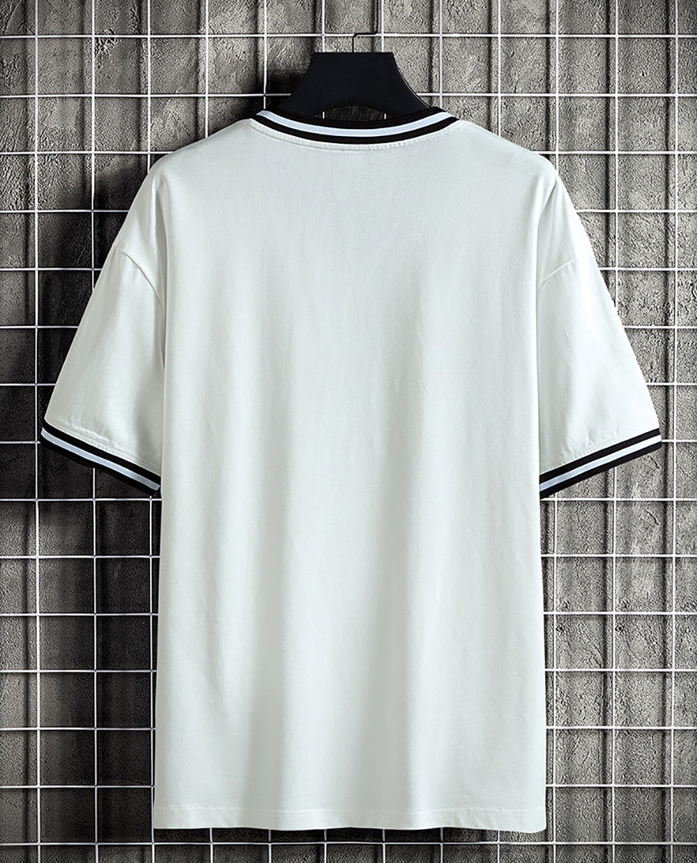 Men Solid V-Neck Cotton T-shirt