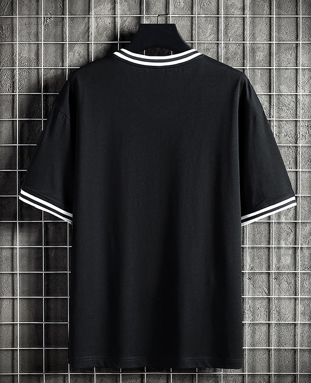 Men Solid V-Neck Regular Fit T-shirt