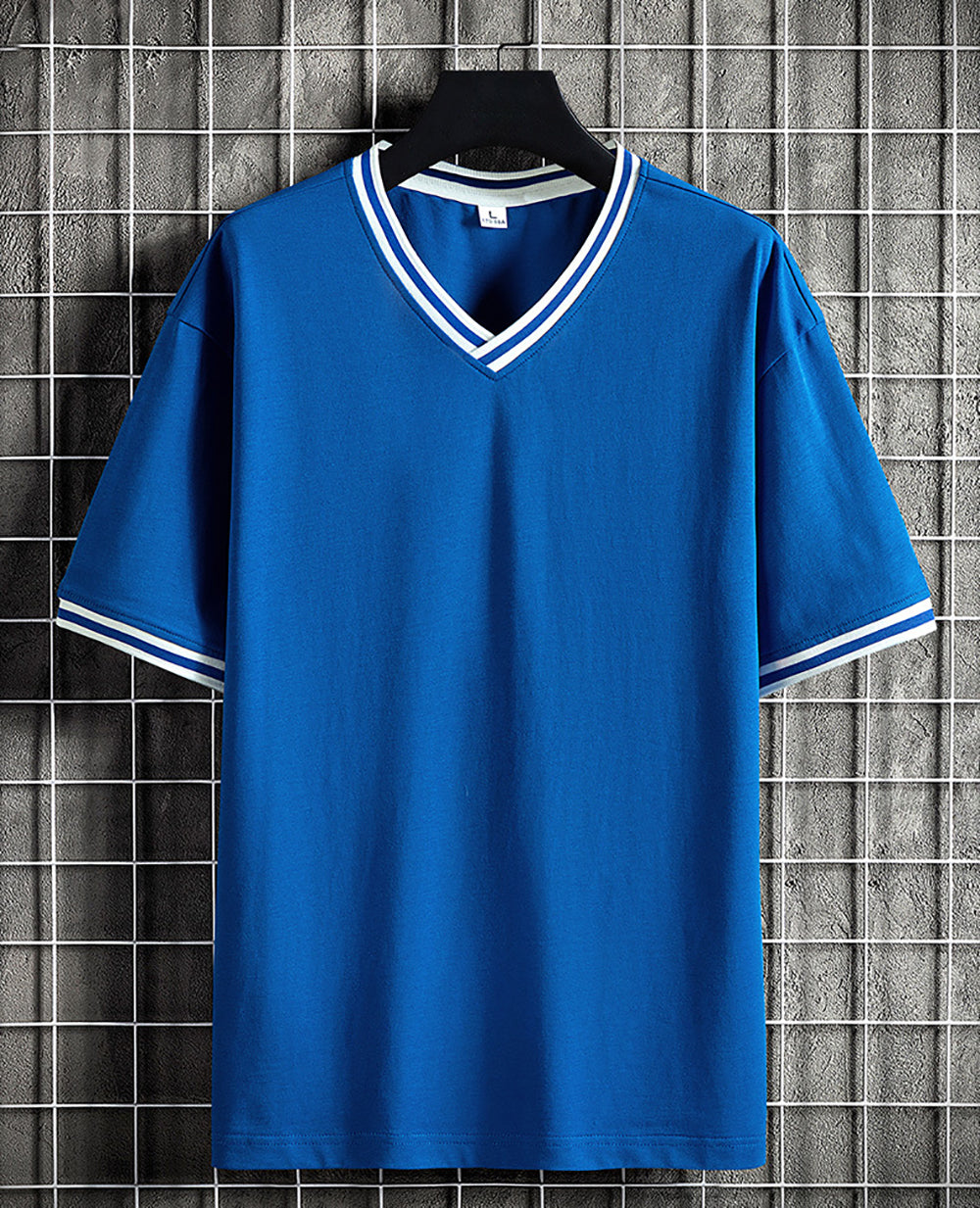 Men Solid V-Neck Regular Fit T-shirt