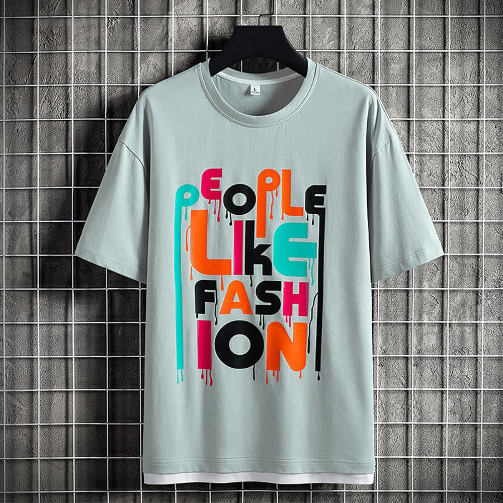 Men Typography Printed Round Neck Cotton Relaxed Fit T-shirt